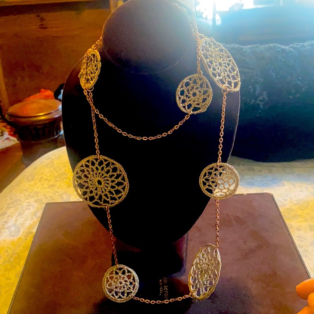 Rose Gold dream catcher necklace